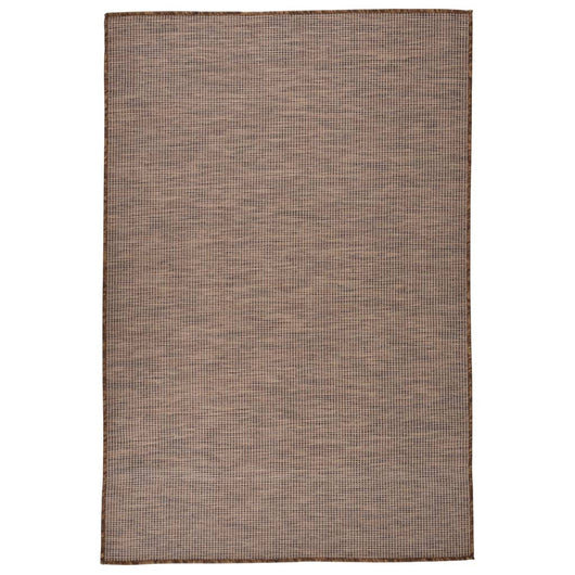 Tappeto da Esterni a Tessitura Piatta 120x170 cm Marrone cod mxl 71758