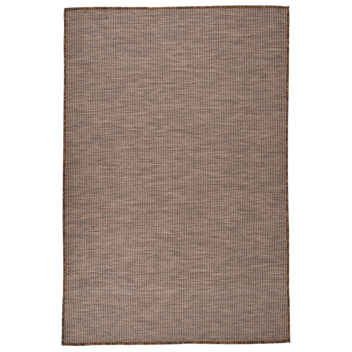 Tappeto da Esterni a Tessitura Piatta 120x170 cm Marrone cod mxl 71758