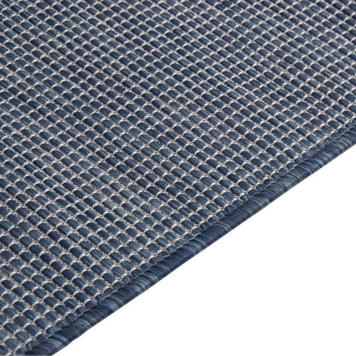 Tappeto da Esterni a Tessitura Piatta 80x150 cm Blu 340792