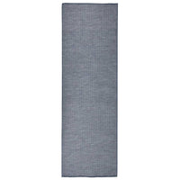 Tappeto da Esterni a Tessitura Piatta 80x250 cm Blu 340793