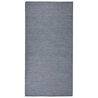 Tappeto da Esterni a Tessitura Piatta 100x200 cm Blu 340794