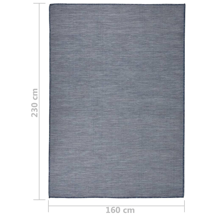 Tappeto da Esterni a Tessitura Piatta 160x230 cm Blu cod mxl 61005