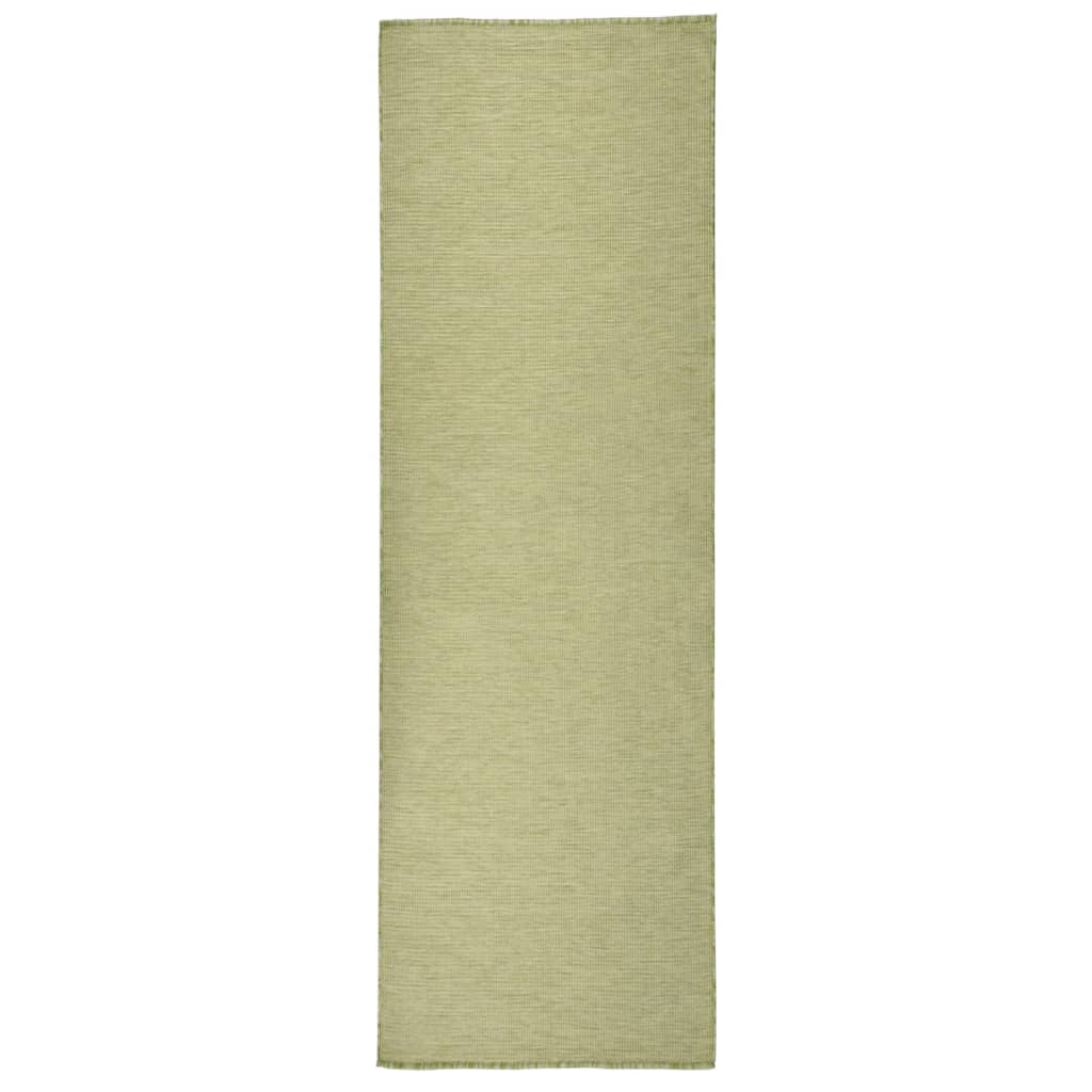 Tappeto da Esterni a Tessitura Piatta 80x250 cm Verde 340807