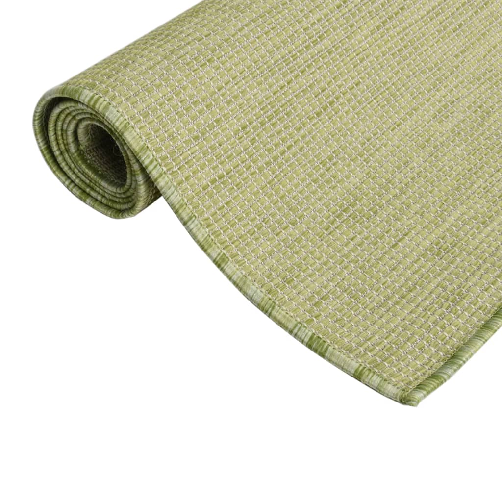 Tappeto da Esterni a Tessitura Piatta 80x250 cm Verde 340807