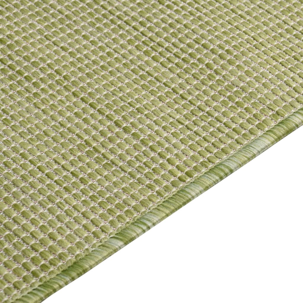 Tappeto da Esterni a Tessitura Piatta 140x200 cm Verde 340810