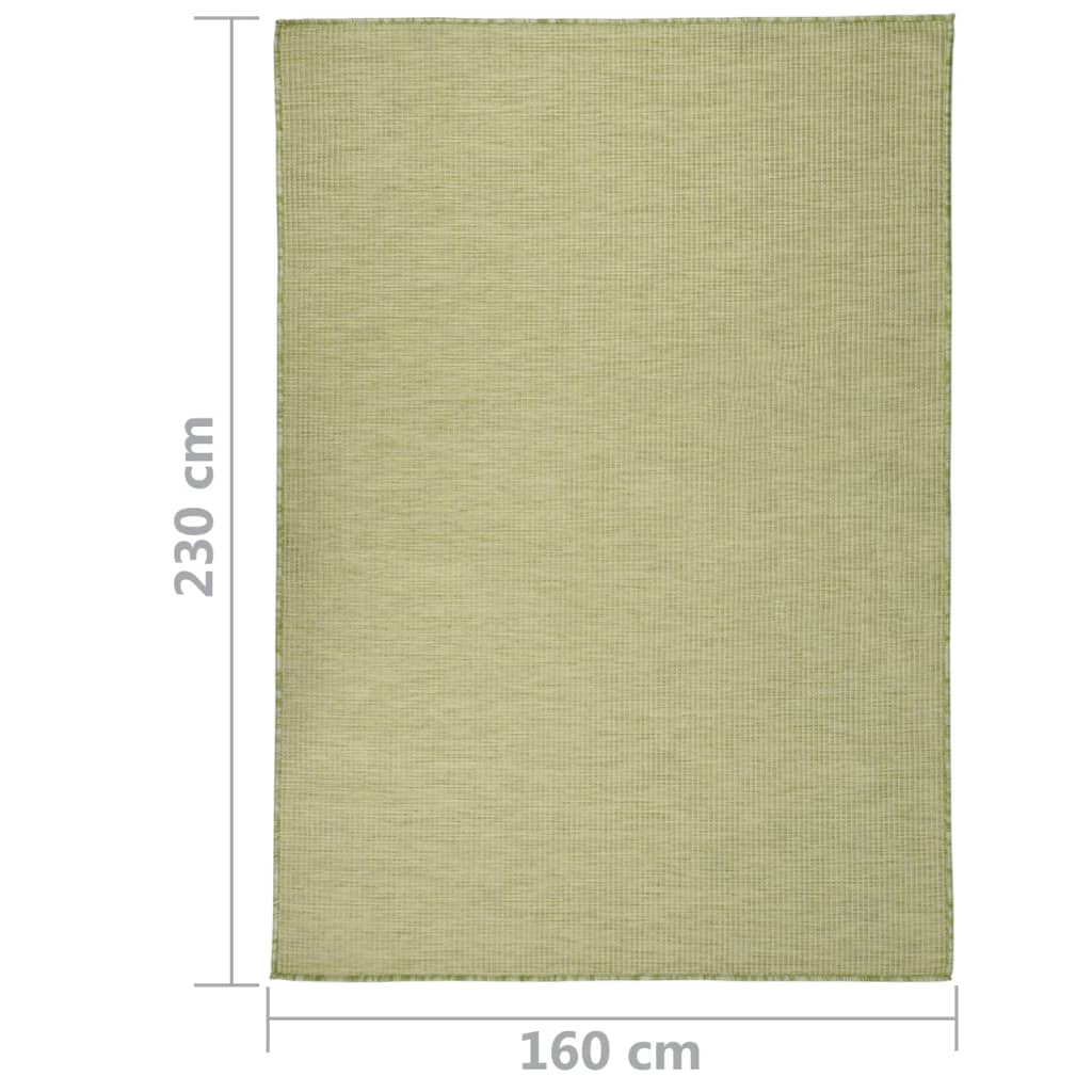 Tappeto da Esterni a Tessitura Piatta 160x230 cm Verde 340811