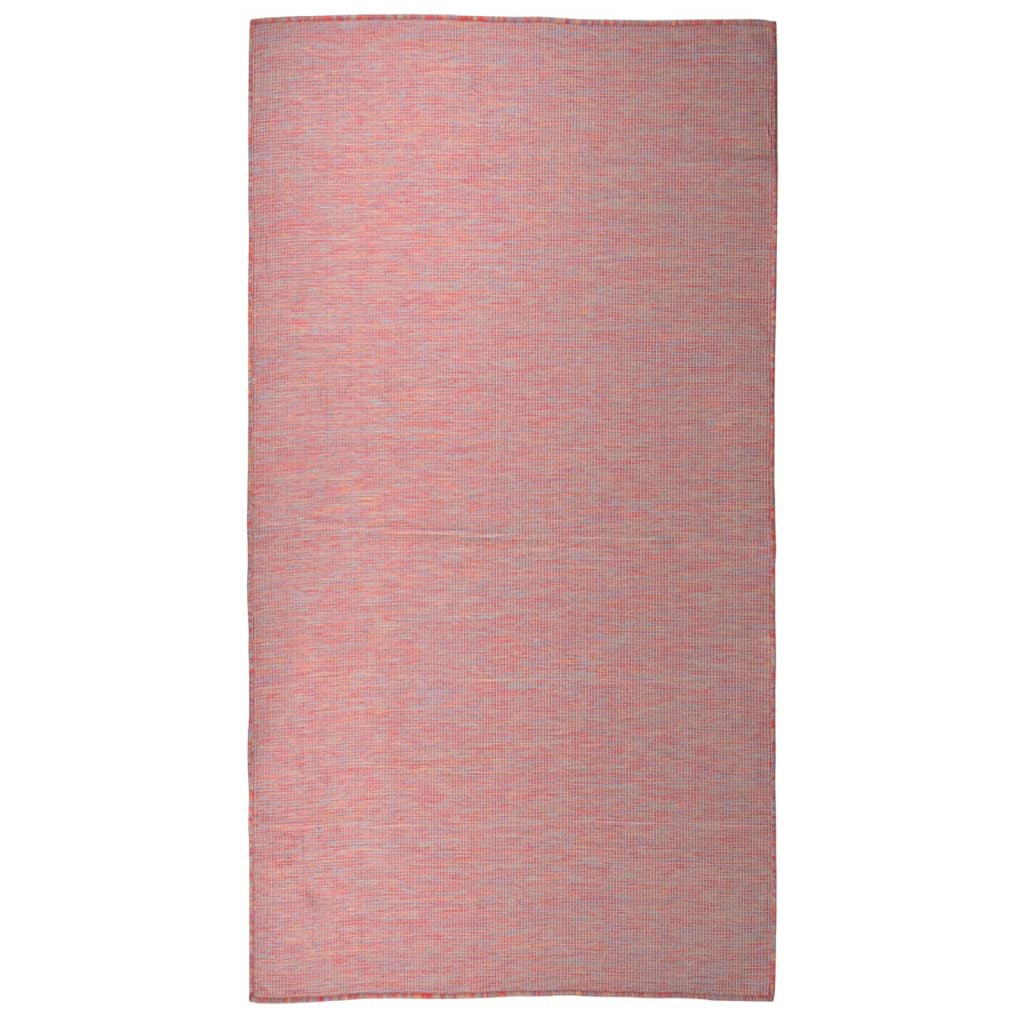 Tappeto da Esterni a Tessitura Piatta 80x150 cm Rosso 340820