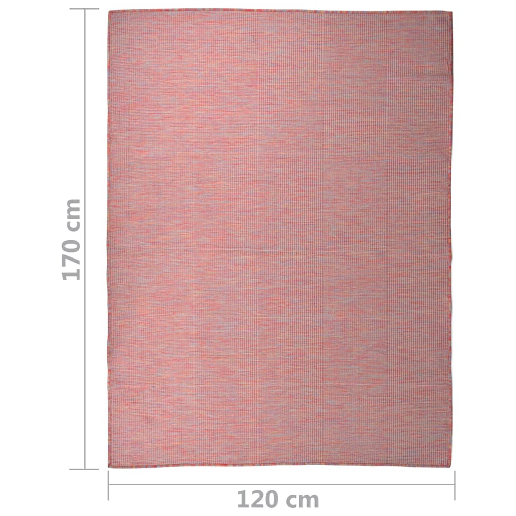 Tappeto da Esterni a Tessitura Piatta 120x170 cm Rosso cod mxl 68019