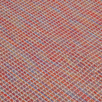 Tappeto da Esterni a Tessitura Piatta 200x280 cm Rosso 340826