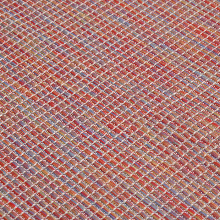 Tappeto da Esterni a Tessitura Piatta 200x280 cm Rosso 340826