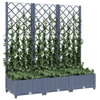 Fioriera da Giardino e Graticcio Grigio Scuro 120x40x121,5cm PP cod mxl 52536