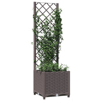 Fioriera da Giardino con Graticcio Marrone 40x40x136 cm in PP cod mxl 52930