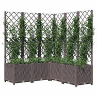 Fioriera da Giardino con Graticcio Marrone 120x120x136 cm in PP 318267