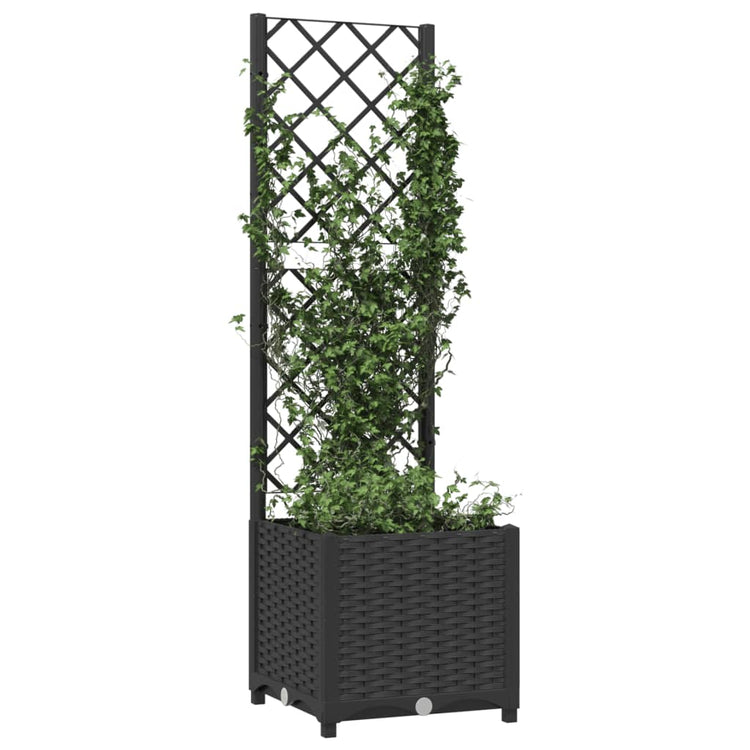 Fioriera da Giardino con Graticcio Nero 40x40x136 cm in PP cod mxl 67218