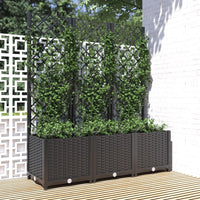 Fioriera da Giardino con Graticcio Nero 120x40x136 cm in PP 318273