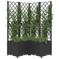 Fioriera da Giardino con Graticcio Nero 80x80x136 cm in PPcod mxl 119349