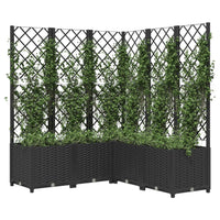 Fioriera da Giardino con Graticcio Nero 120x120x136 cm in PP cod mxl 77061