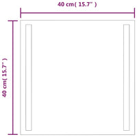 Specchio da Bagno con Luci LED 40x40 cm 151738