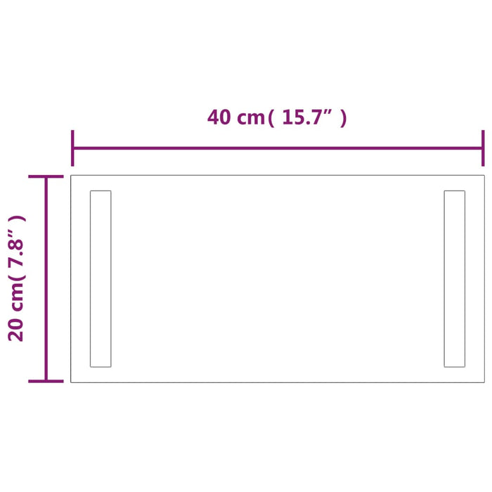 Specchio da Bagno con Luci LED 40x20 cm cod mxl 67621