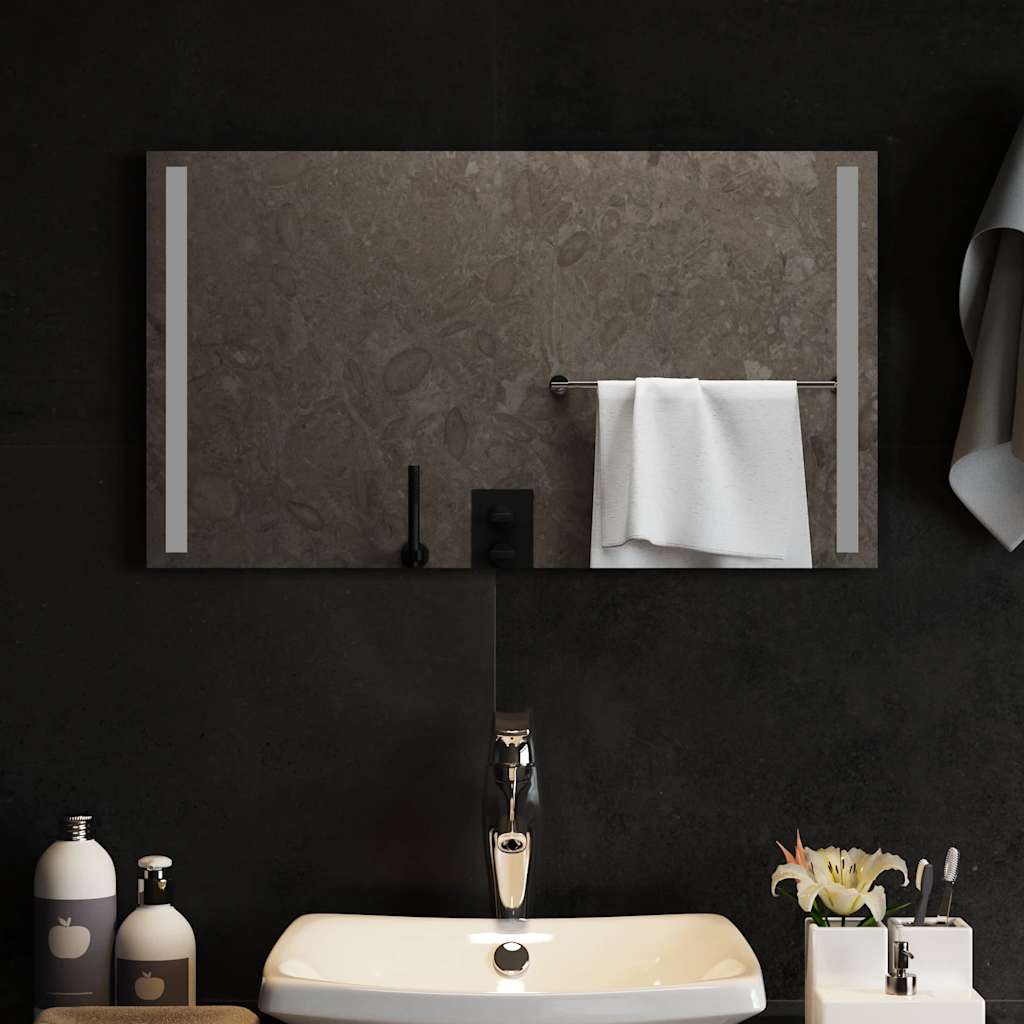 Specchio da Bagno con Luci LED 70x40 cm 151745