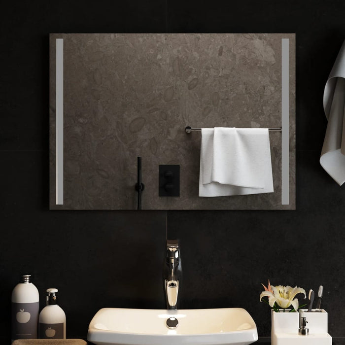 Specchio da Bagno con Luci LED 70x50 cm 151746