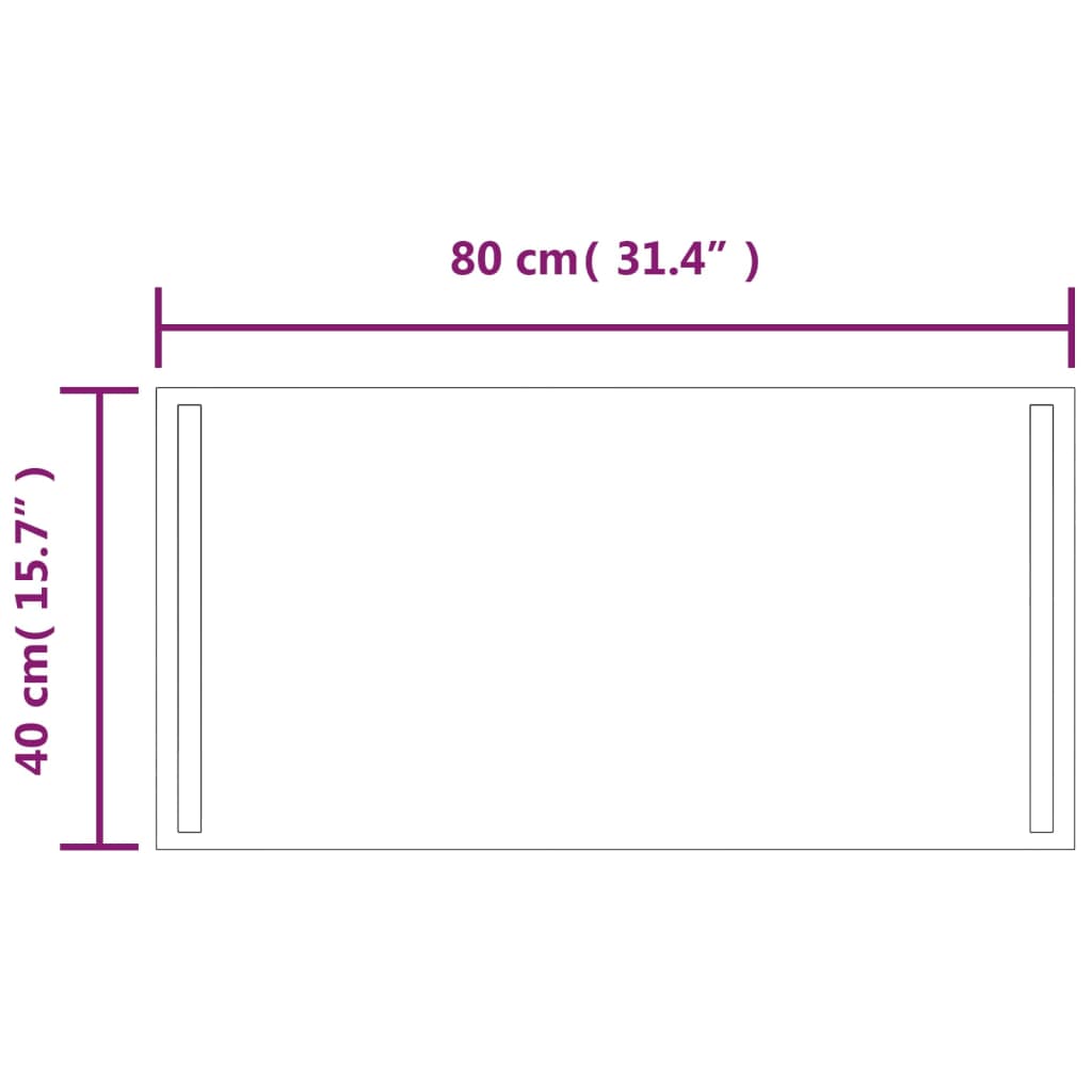 Specchio da Bagno con Luci LED 80x40 cm cod mxl 67619