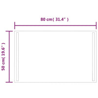 Specchio da Bagno con Luci LED 80x50 cm 151748