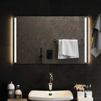 Specchio da Bagno con Luci LED 80x50 cm 151748