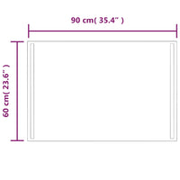 Specchio da Bagno con Luci LED 90x60 cm 151752