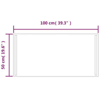 Specchio da Bagno con Luci LED 100x50 cm cod mxl 67629