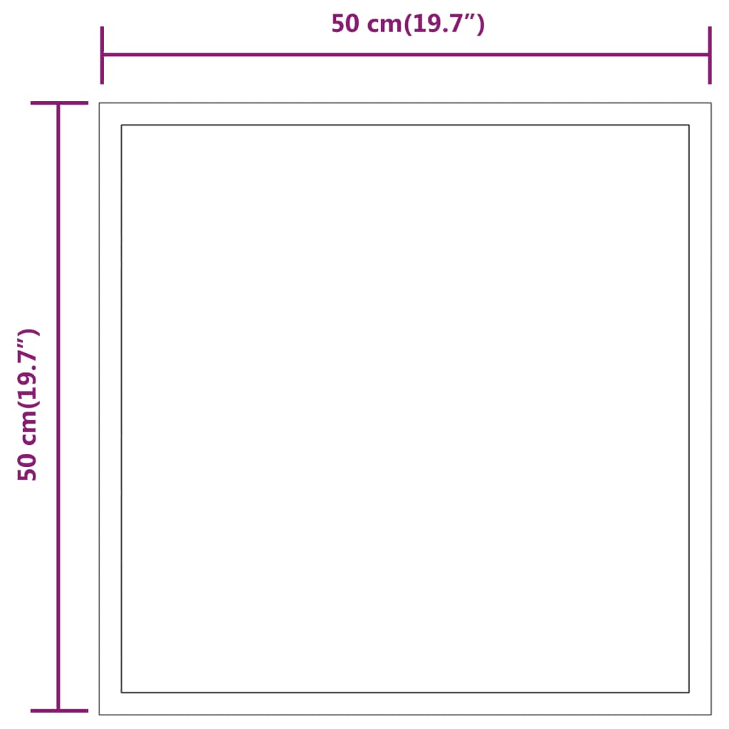 Specchio da Bagno con Luci LED 50x50 cm cod mxl 67831