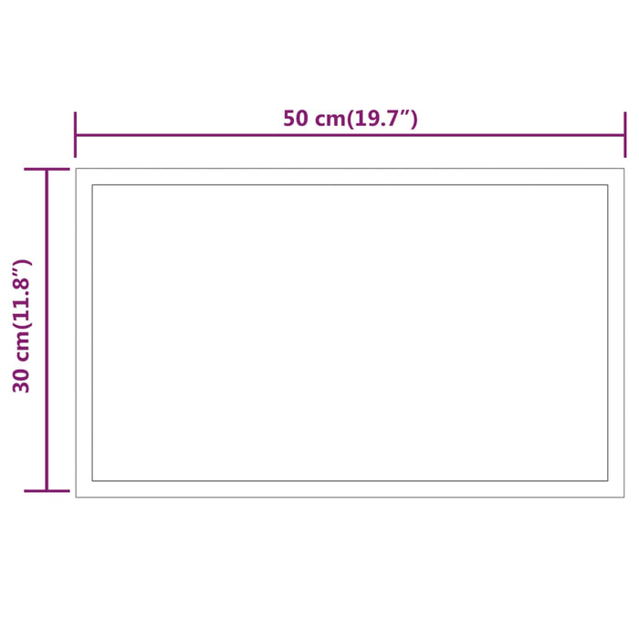 Specchio da Bagno con Luci LED 50x30 cm cod mxl 48448