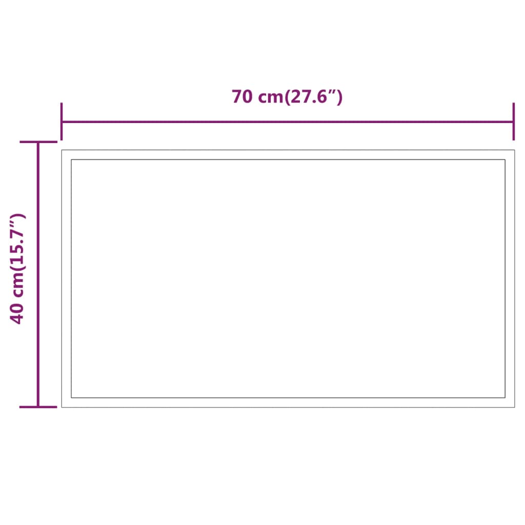 Specchio da Bagno con Luci LED 70x40 cm 151764