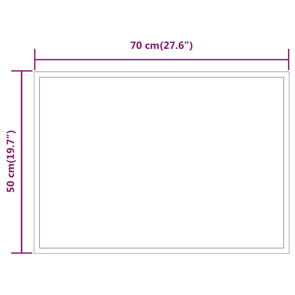 Specchio da Bagno con Luci LED 70x50 cm cod mxl 67668