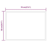 Specchio da Bagno con Luci LED 70x50 cm cod mxl 67668