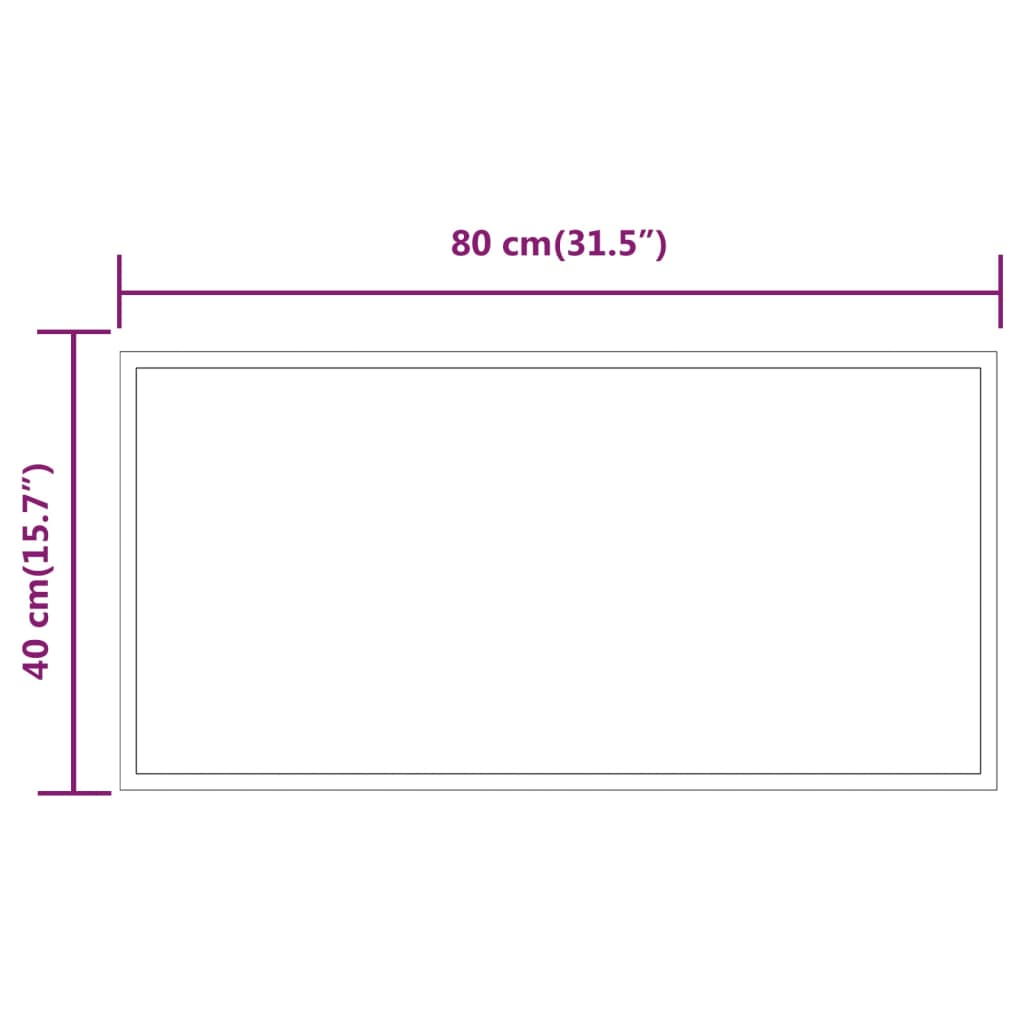 Specchio da Bagno con Luci LED 80x40 cm cod mxl 67834