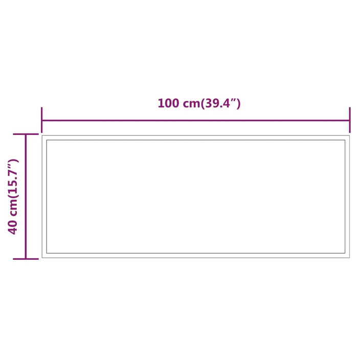 Specchio da Bagno con Luci LED 100x40 cm cod mxl 67734