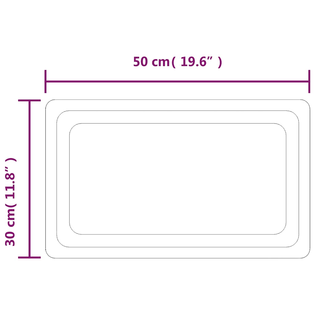 Specchio da Bagno con Luci LED 50x30 cm 151780