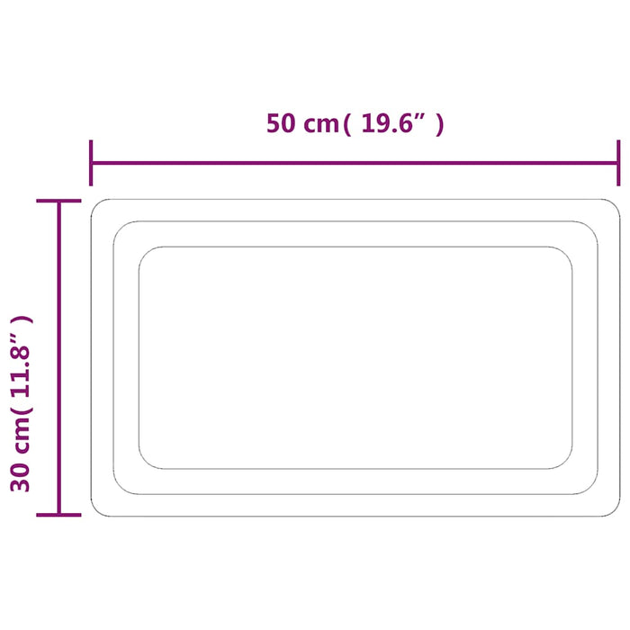 Specchio da Bagno con Luci LED 50x30 cm 151780