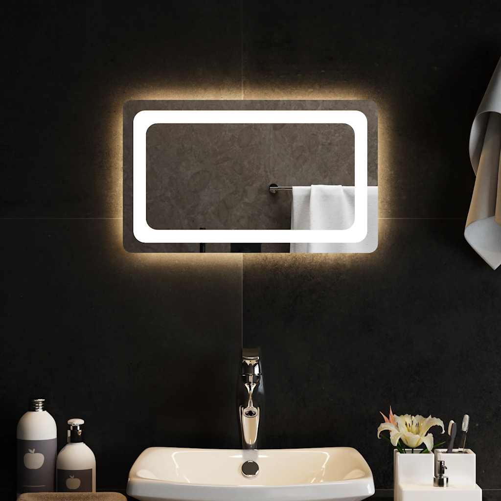 Specchio da Bagno con Luci LED 50x30 cm 151780