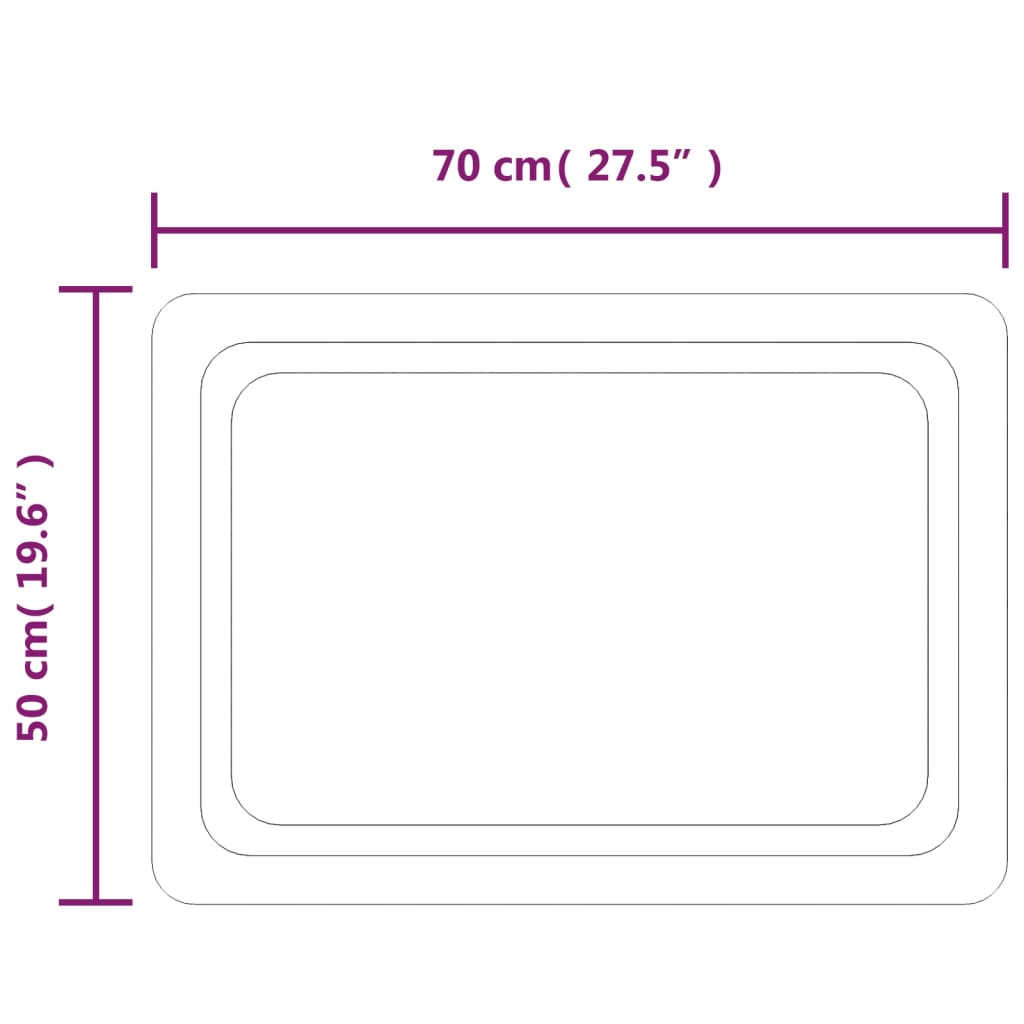 Specchio da Bagno con Luci LED 70x50 cm cod mxl 54526