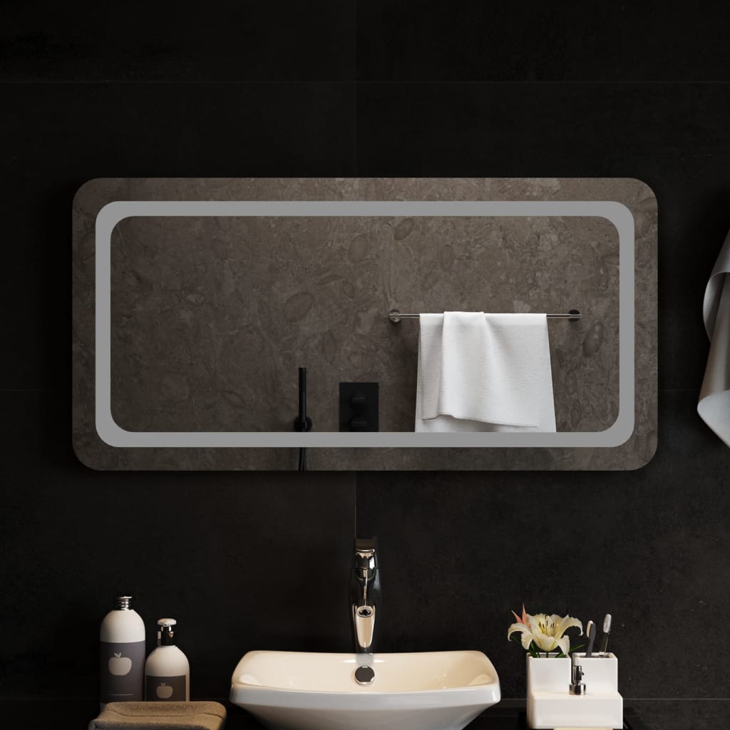 Specchio da Bagno con Luci LED 100x50 cm 151792