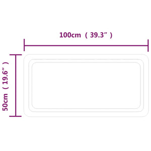 Specchio da Bagno con Luci LED 100x50 cm 151792