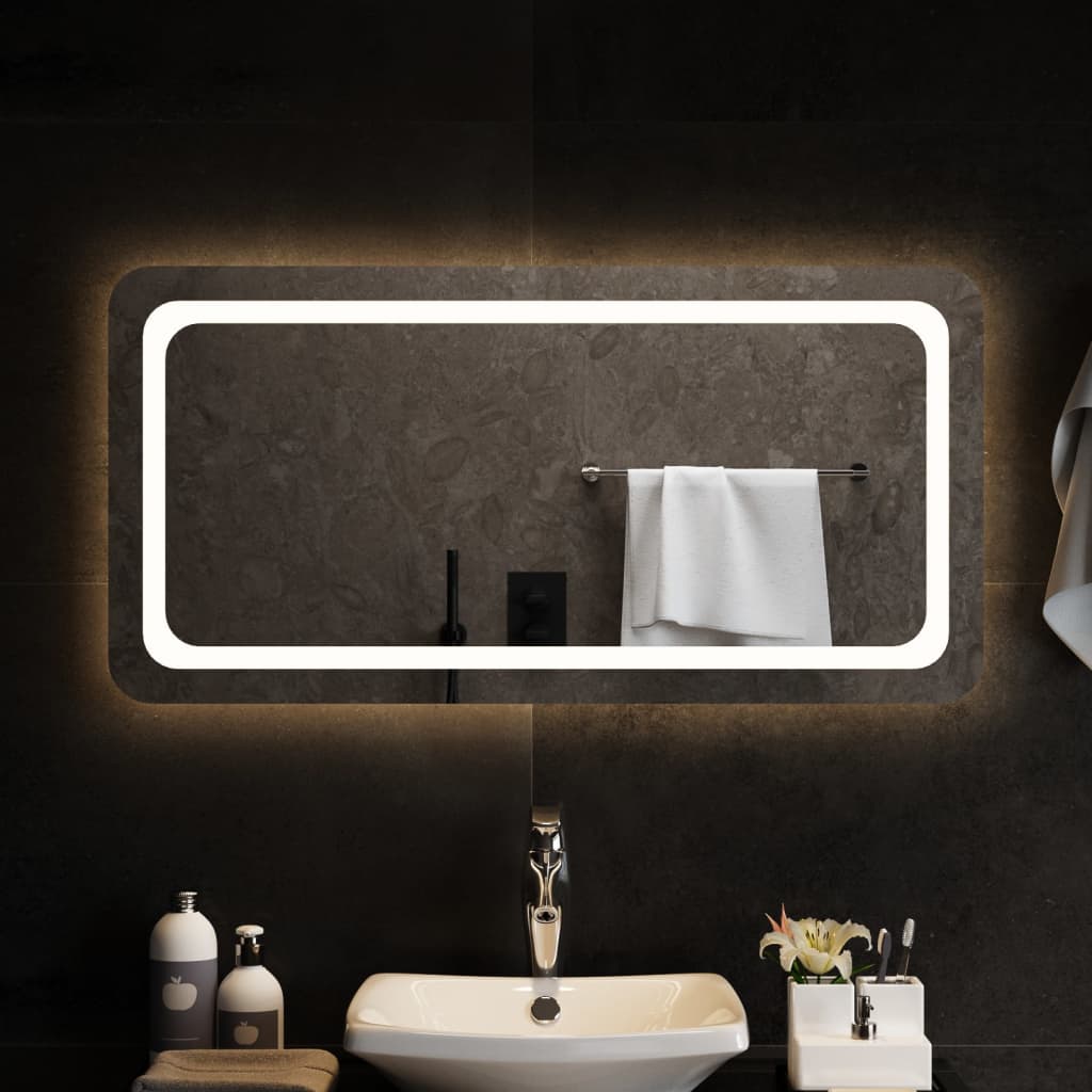 Specchio da Bagno con Luci LED 100x50 cm 151792