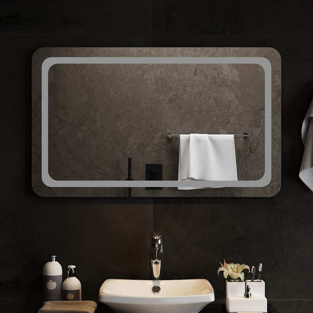 Specchio da Bagno con Luci LED 100x60 cm 151793