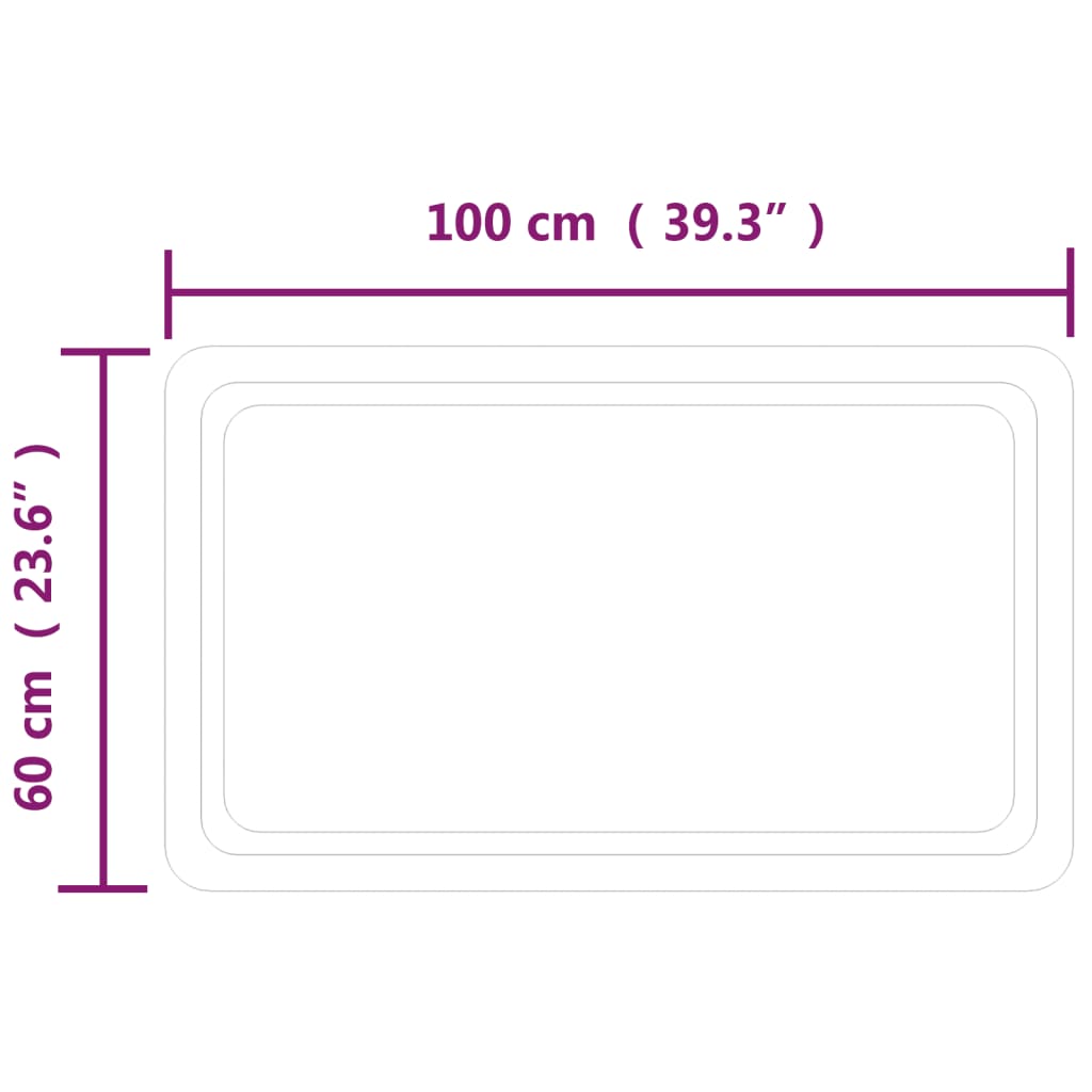 Specchio da Bagno con Luci LED 100x60 cm cod mxl 67830