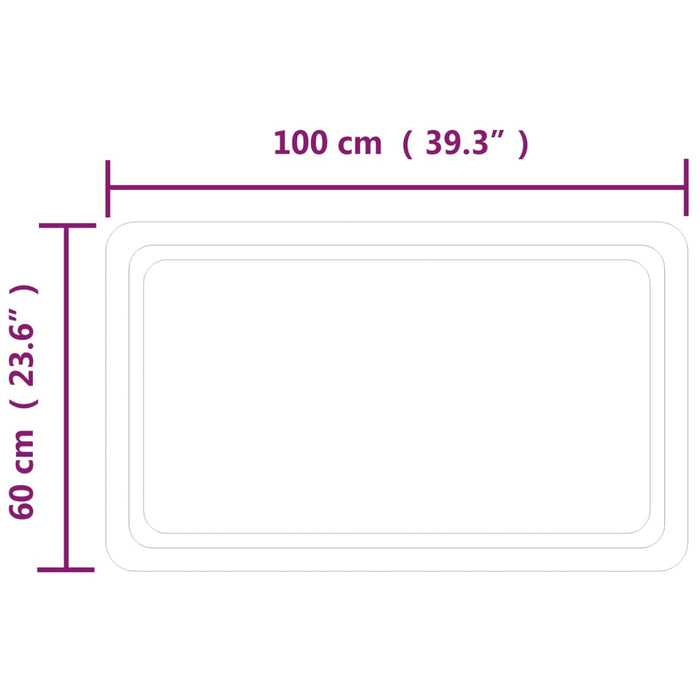 Specchio da Bagno con Luci LED 100x60 cm cod mxl 67830