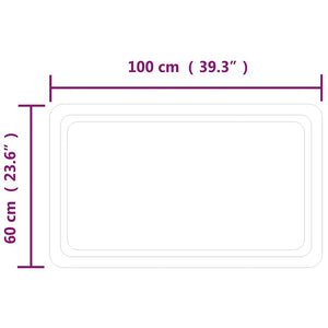 Specchio da Bagno con Luci LED 100x60 cm 151793