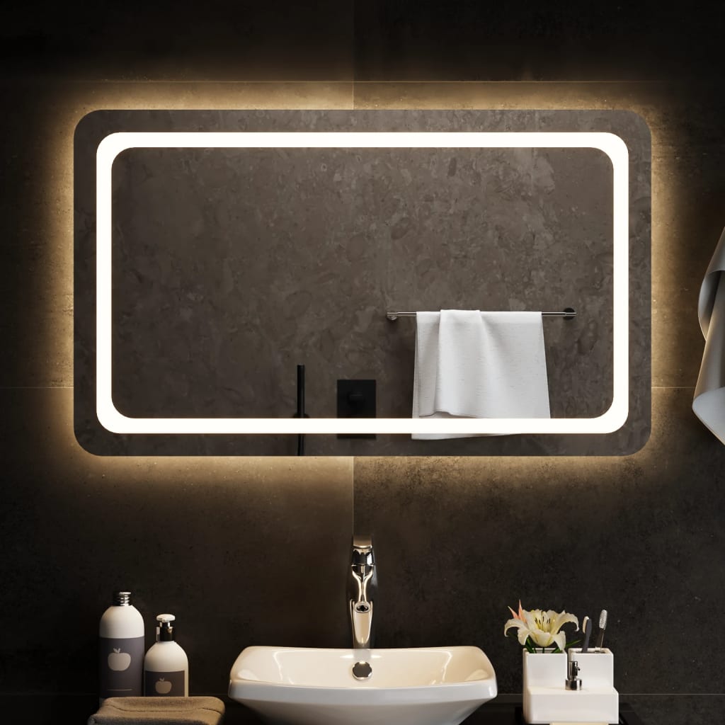 Specchio da Bagno con Luci LED 100x60 cm cod mxl 67830