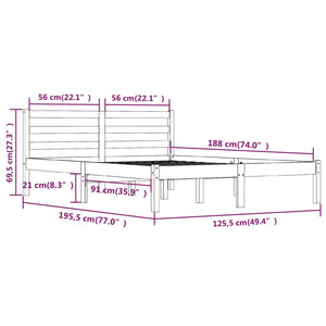 Giroletto Legno Massello Pino 120x190 cm Miele 4FT Small Double 810403